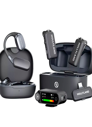 Hollyland Lark MAX 2 32 bits (2 TX+ 2RX+ OWS Earphones+ Charging Case Negro)