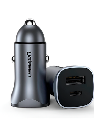UGREEN CARGADOR DE AUTO 30W CARGA RAPIDA