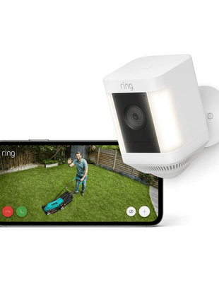 Ring Spotlight Cam Plus Battery Outdoor 1080P visión nocturna a color - Blanco
