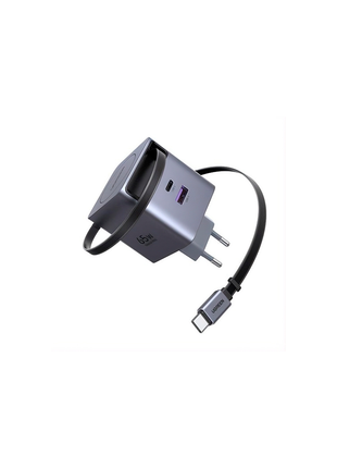 UGREEN Nexode Cargador USB C 65W GaN con Cable Retráctil