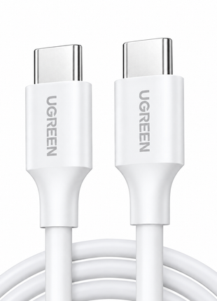 UGREEN Cable de carga rapida reforzado USB-C a USB-C, soporta hasta 60W Blanco