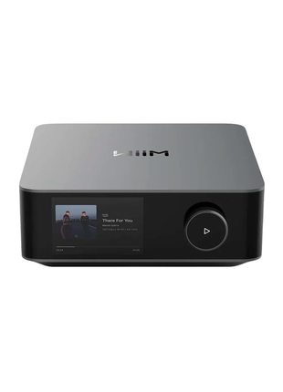 WiiM Amp Ultra with Voice Remote 2 | 100W Streaming Amplifier with Premium ESS ES9039Q2M DAC & Dual TI TPA3255 Amps | Built-in RoomFit EQ & Touchscreen | HDMI ARC, Optical, RCA Inputs | Space Gray