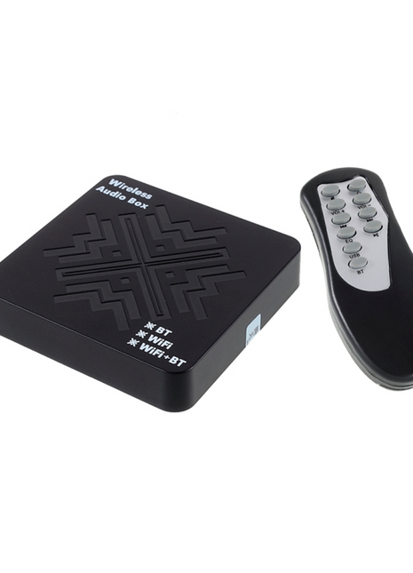Bluetooth Receiver, HiFi Wireless Audio Adapter, 3.5mm AUX/Optical Cable, U Disk Playback for Home Music Streaming Stereo System(Black
