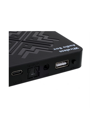 Bluetooth Receiver, HiFi Wireless Audio Adapter, 3.5mm AUX/Optical Cable, U Disk Playback for Home Music Streaming Stereo System(Black