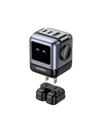 Ugreen Nexode RG Negro Cargador rapido de 3 puertos 65W