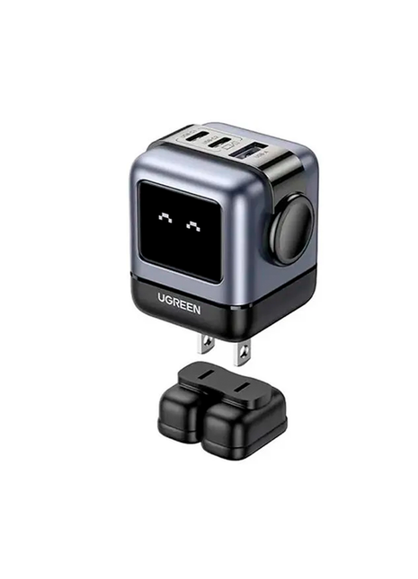 Ugreen Nexode RG Negro Cargador rapido de 3 puertos 65W