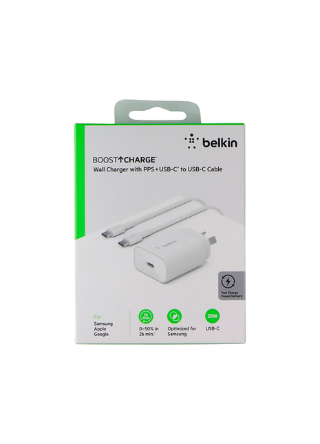 Belkin Cargador de pared USB C de 30W + Cable USB C a USB C