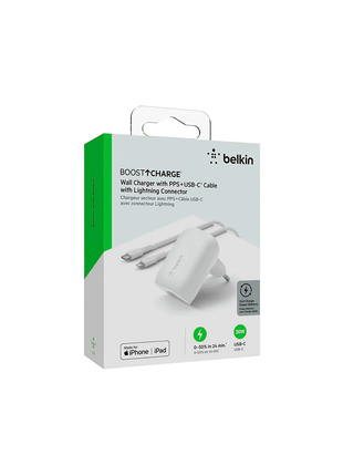 Belkin Cargador de pared USB C de 30W + Cable USB C a USB C