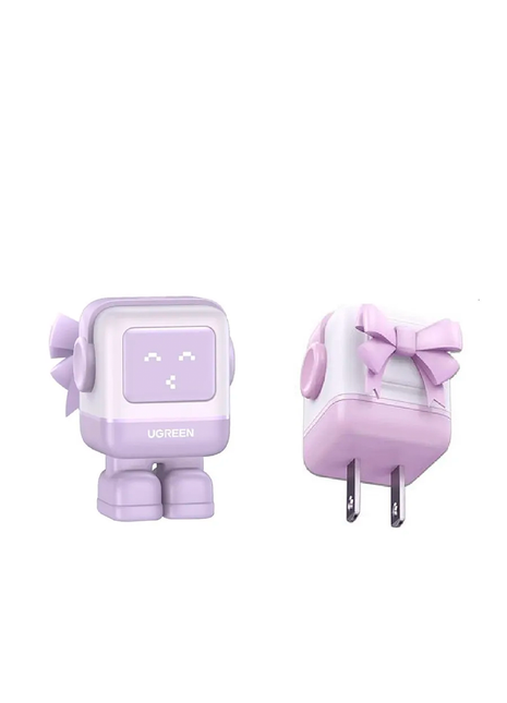 Ugreen Cargador con Robot Nexode USB-C  Fast Charge 30W Purpura