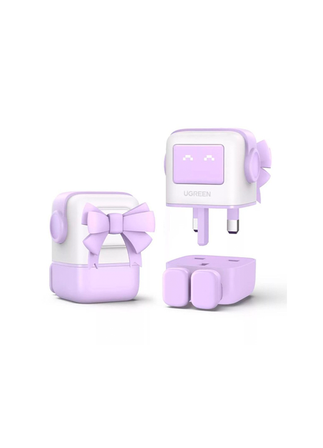 Ugreen Nexode RG Purpura Cargador rapido de 3 puertos 65W