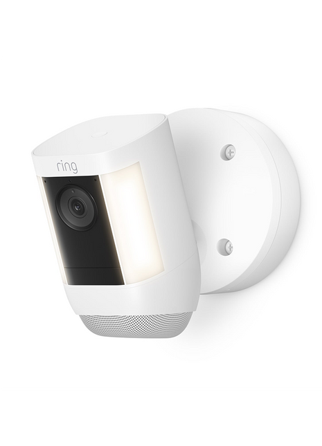 Ring Spotlight Cam Pro Outdoor Batería Video 2K Retinal Visión nocturna a color - Blanco