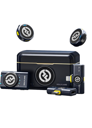 Hollyland Lark M2 Wireless Lavalier Microphone Combo (iPhone/Android/Camera/PC/Laptop) Negro