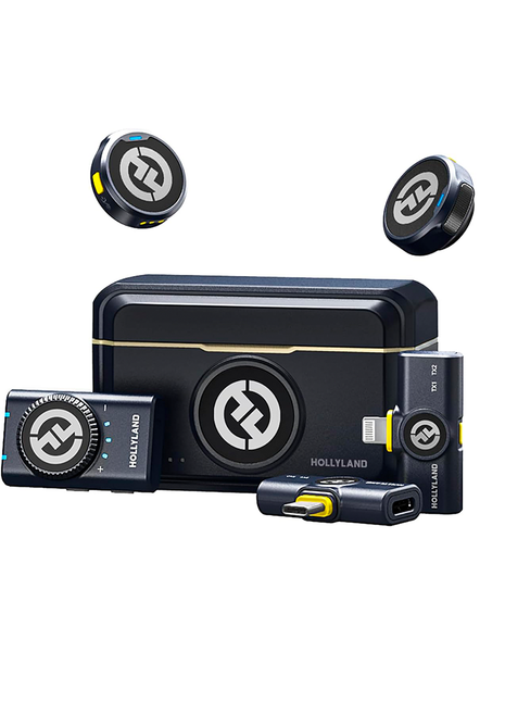 Hollyland Lark M2 Wireless Lavalier Microphone Combo (iPhone/Android/Camera/PC/Laptop) Negro