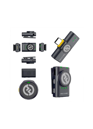 Hollyland Lark M2 Wireless Lavalier Microphone Combo (iPhone/Android/Camera/PC/Laptop) Negro