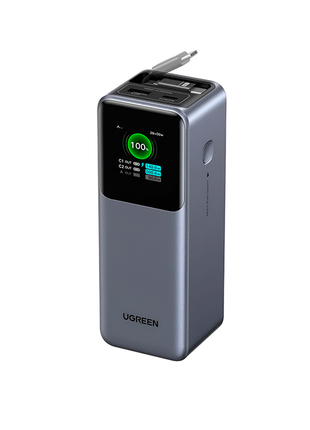 UGREEN Nexode Power Bank de 20000 mAh 165 W con cable USB-C retráctil 55987B