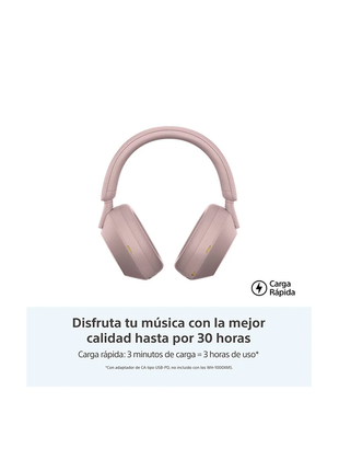 Sony WH-1000XM5 Auriculares inalámbricos con cancelación de ruido, color Rosa