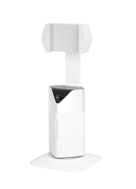 Soporte de teléfono de seguimiento facial automático con IA, no requiere aplicación, rotación de 360", tripode de seguimiento de teléfono facial, soporte de cámara de disparo inteligente para video en vivo