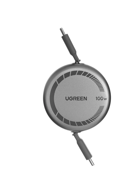 UGREEN Cable Carga Rápida USB-C a USB-C PD Retráctil 100W Máx. 1 Metro